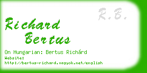 richard bertus business card